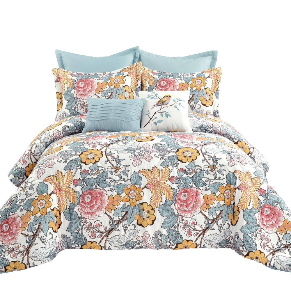 Blue & Yellow Comforter Set Full/Queen P7449