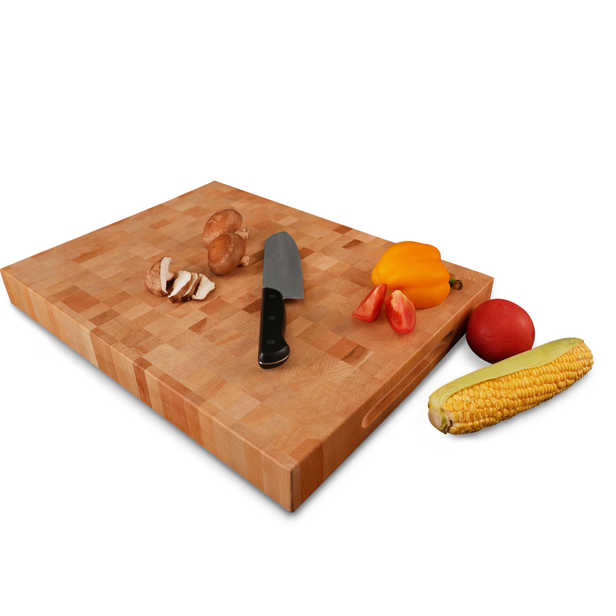 Hard Maple Butcher Block Cutting Board, 20x15 Inch Y40323
