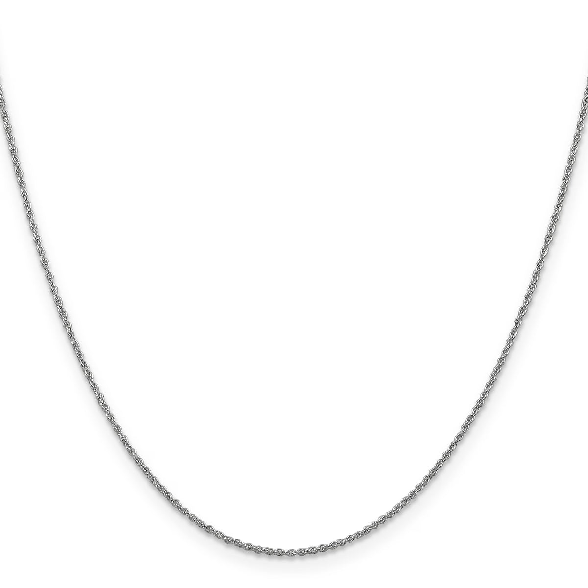 14K White Gold Baby Rope Chain Necklace 24 Inches N162166