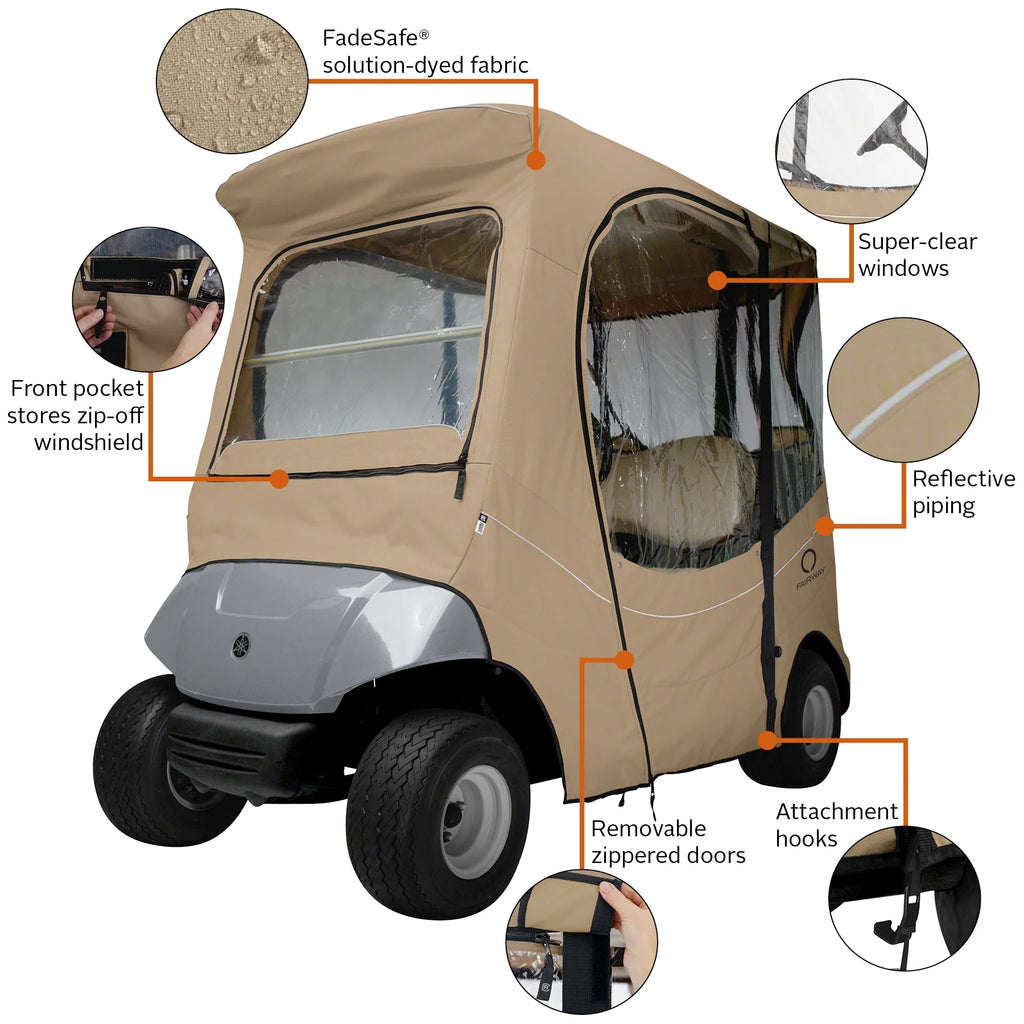 Khaki Golf Cart Enclosure I4122
