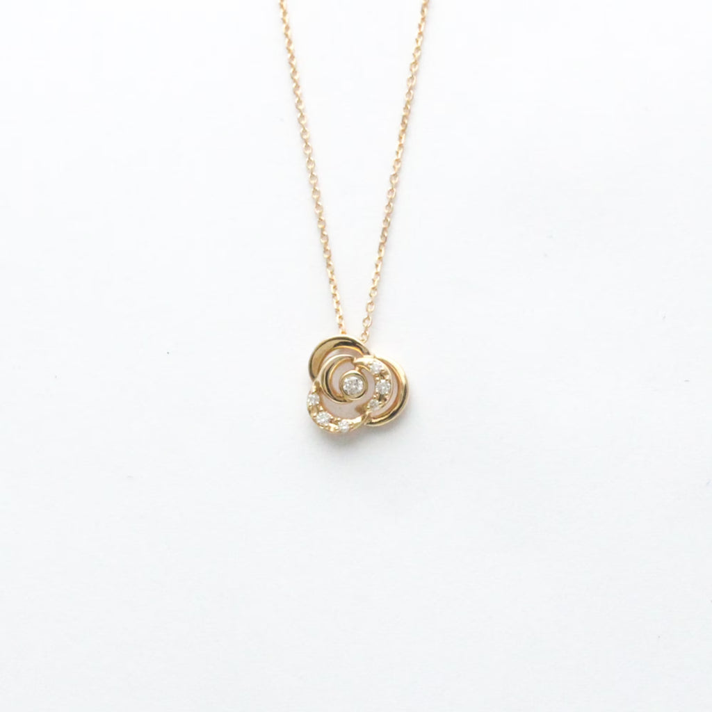 Pink Gold Diamond Pendant Necklace H143274