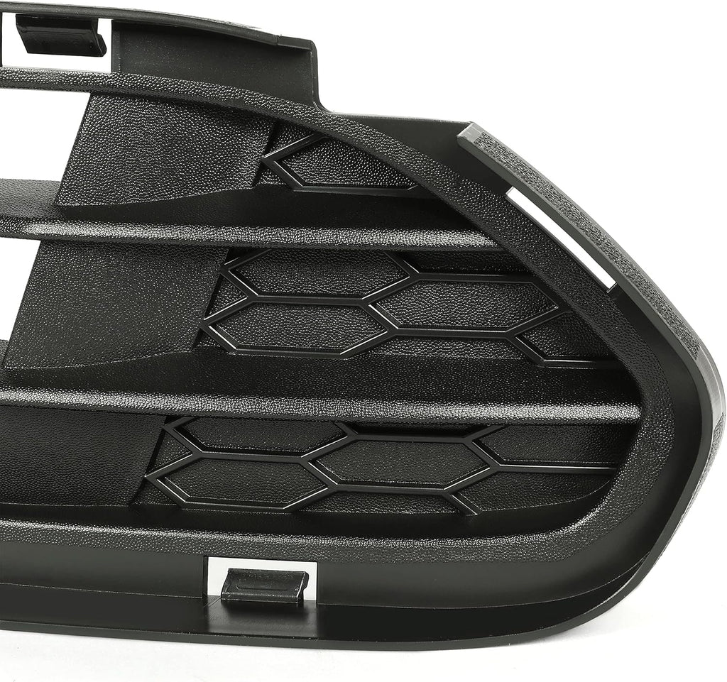 Black Front Bumper Cover Grille Molding Pack of 2 W84567