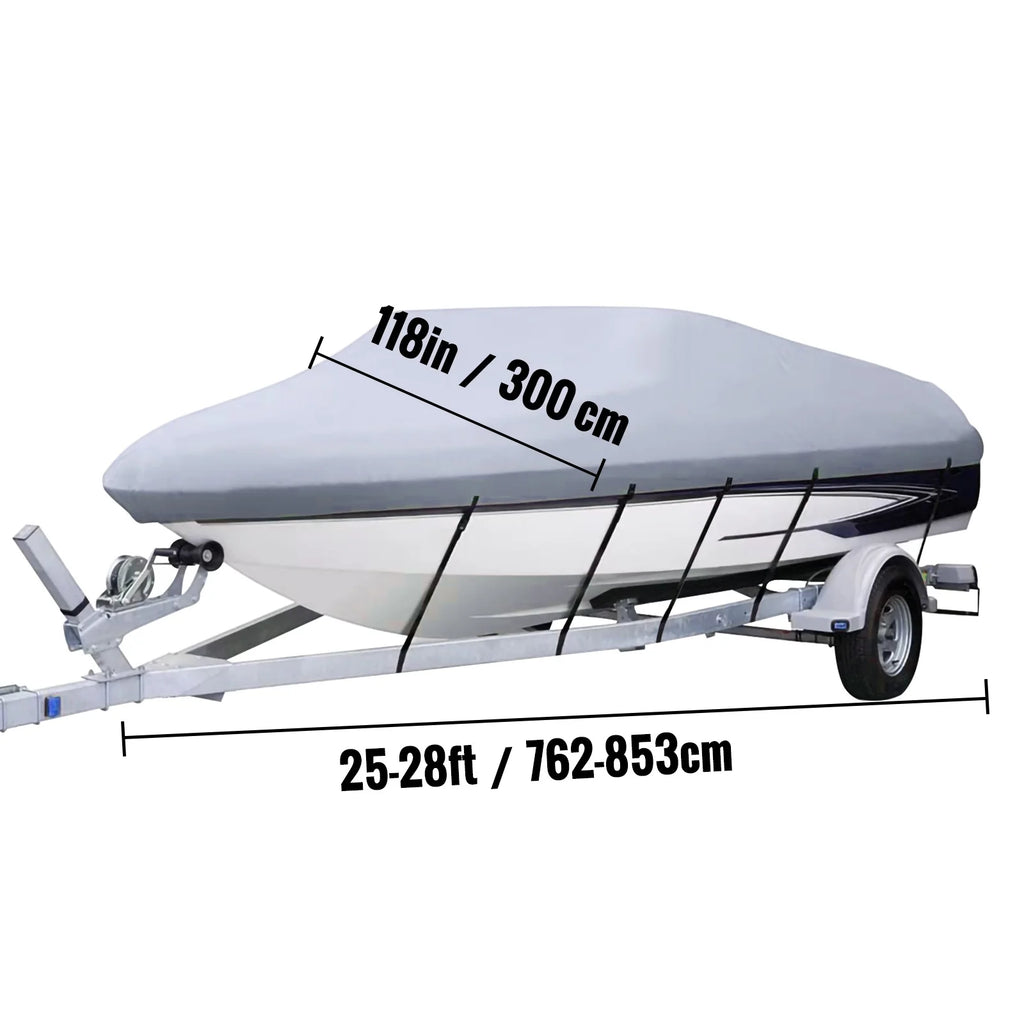 Heavy Duty 210D Marine Grade Polyester Waterproof Boat Cover B406970