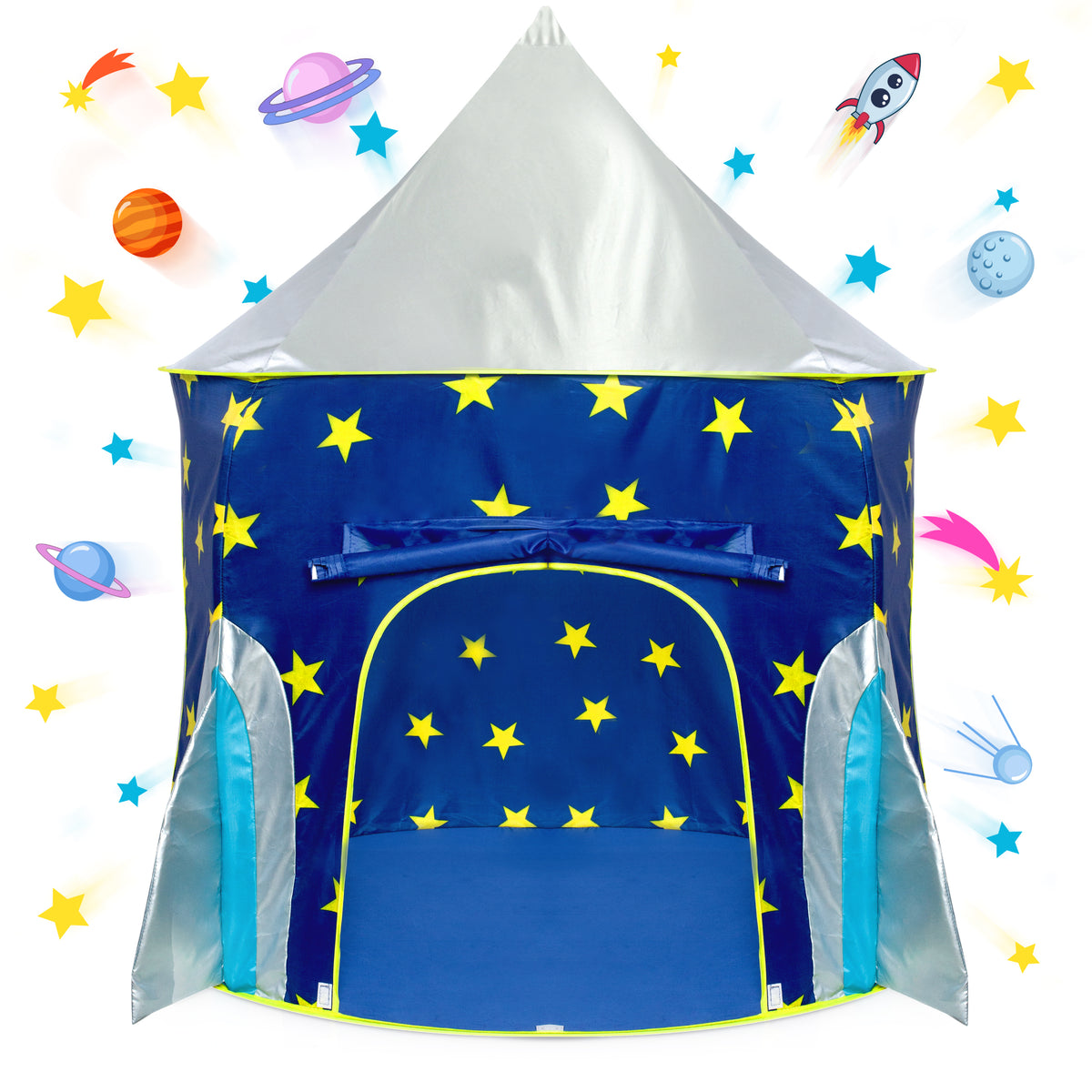 Blue and Gray Polyester Child Play Tent B228