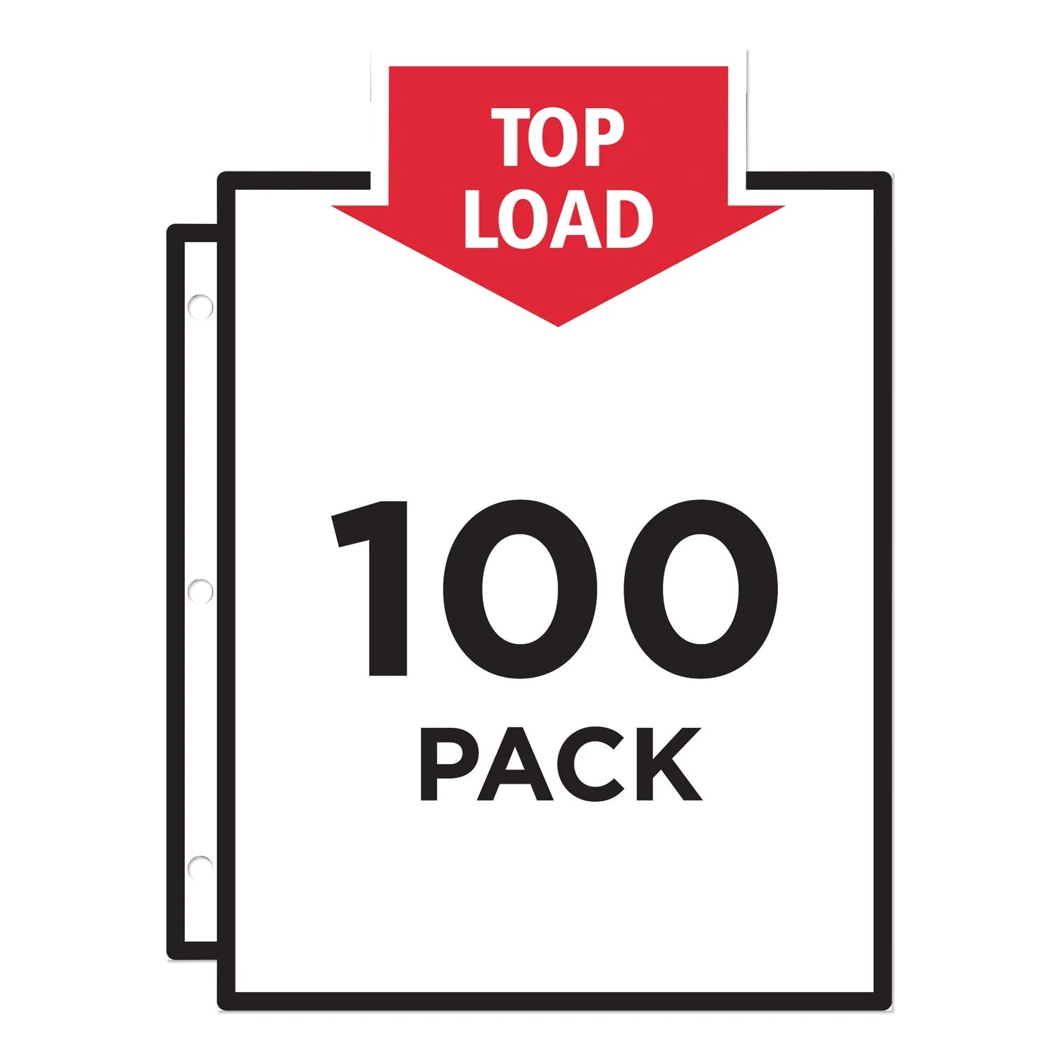 100/Box Clear Letter Vinyl Sheet Protectors C22383