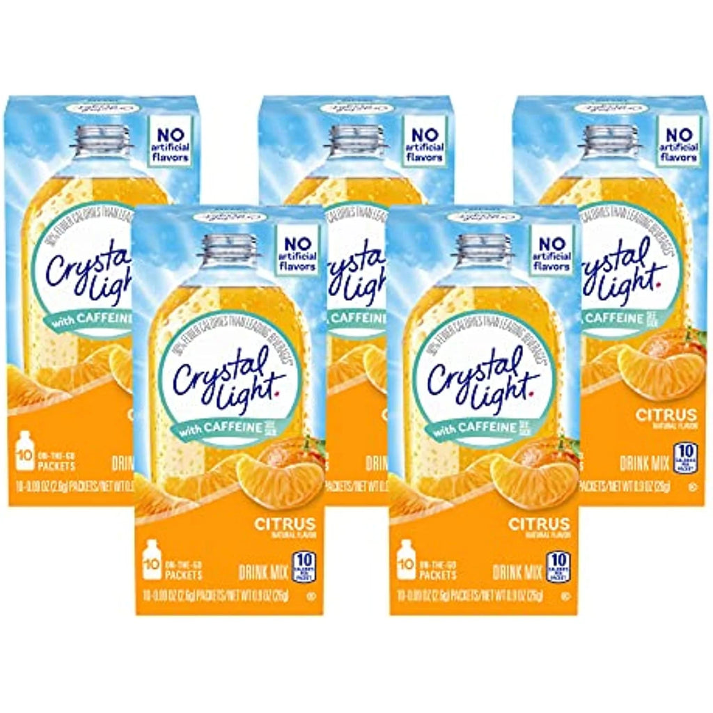 Citrus With Caffeine Drink Mix, 10-Packet Box (Pack Of 5) P80449