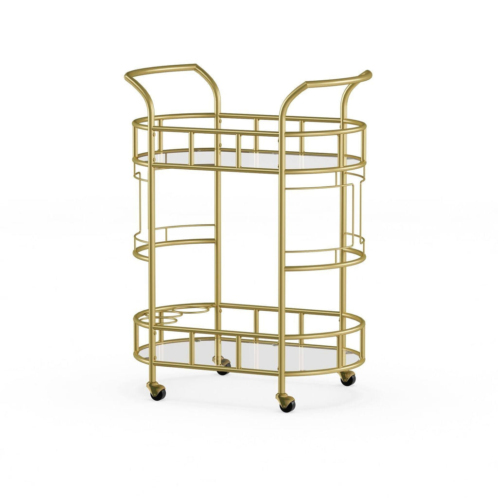 Gold 2-Tier Bar Cart T829452