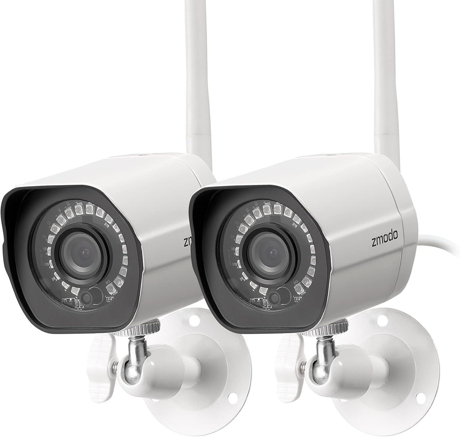 White 1080p Wireless Security Camera 2 Pack N1607