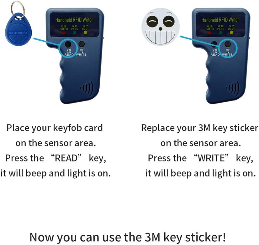 RFID 125KHz Card Reader Writer with EM4100 Chip Card, Key-fob 5pcs, Blank Card 5pcs K97335