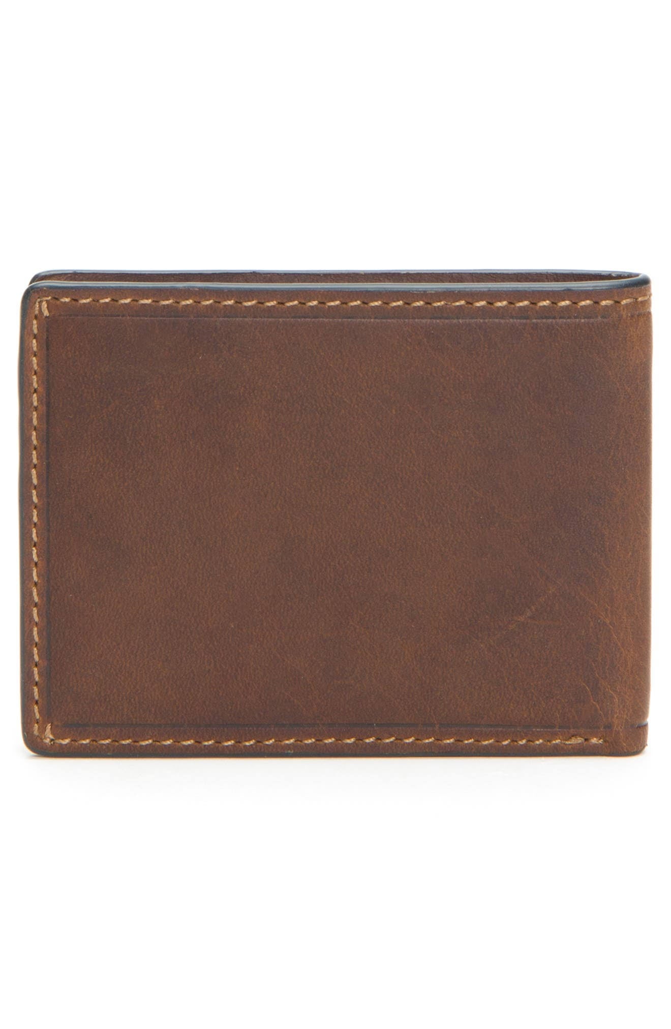 Dark Brown Leather ID Billfold Y741