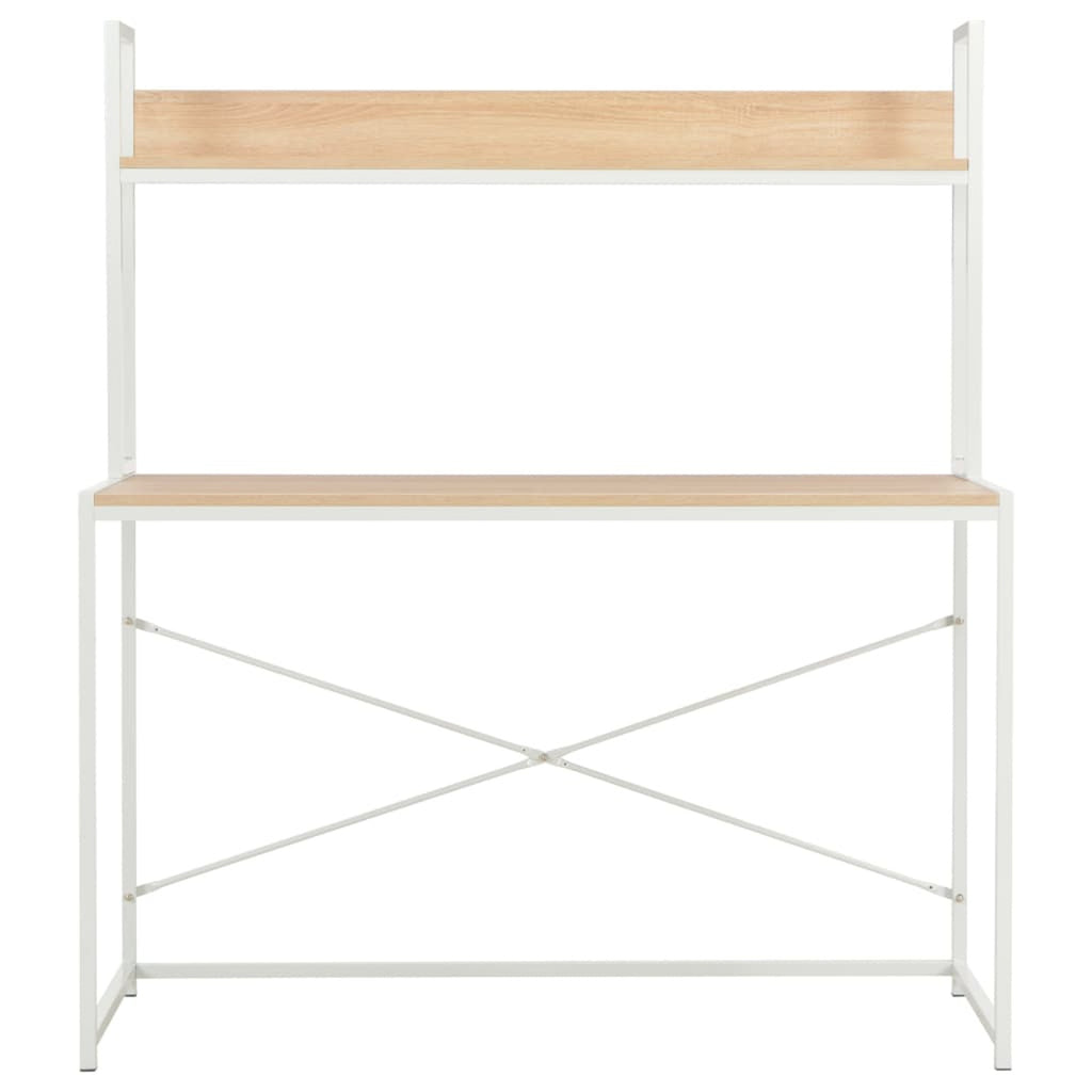 White and Oak Computer Desk R984