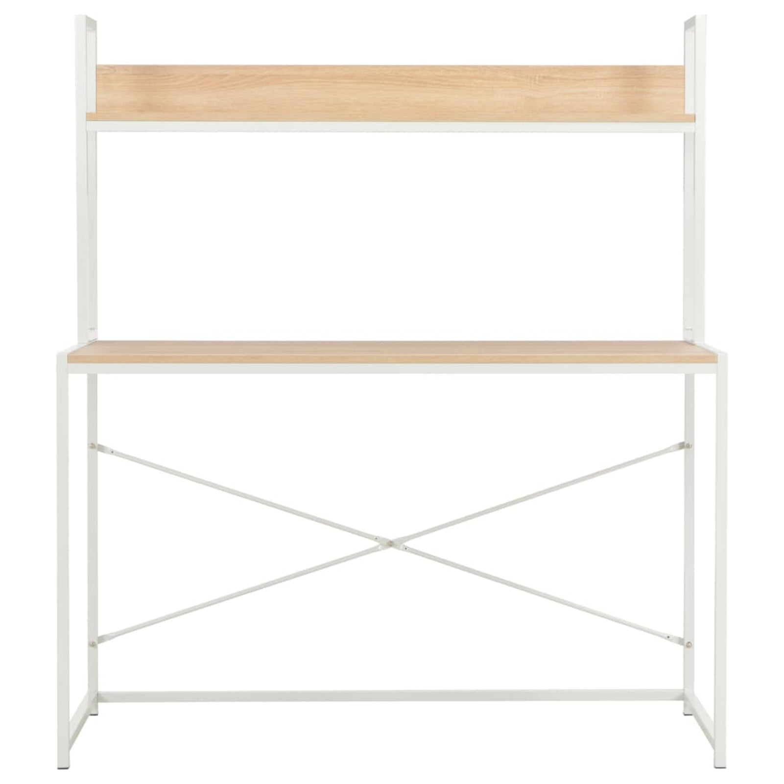 White and Oak Computer Desk R984