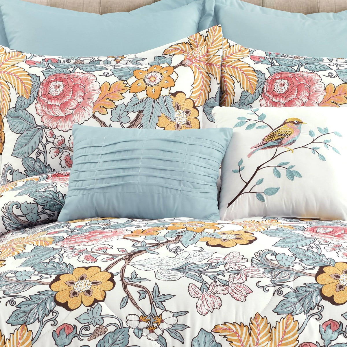 Blue & Yellow Comforter Set Full/Queen P7449