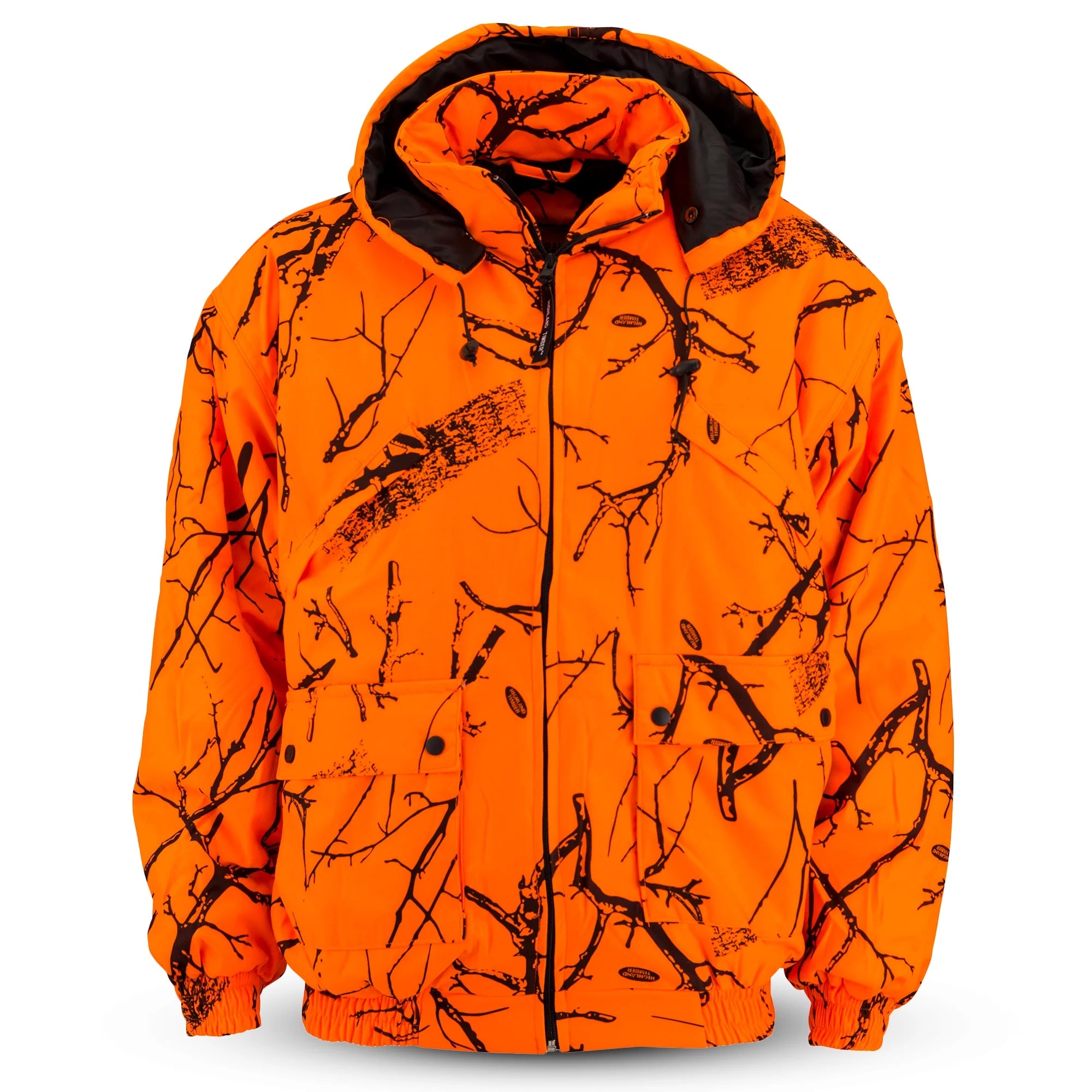 Blaze Orange Camo Insulated Waterproof Safety Tanker Jacket X907004