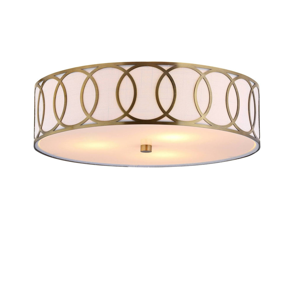 15.5x22 Metal Flush Mount Brass O278312