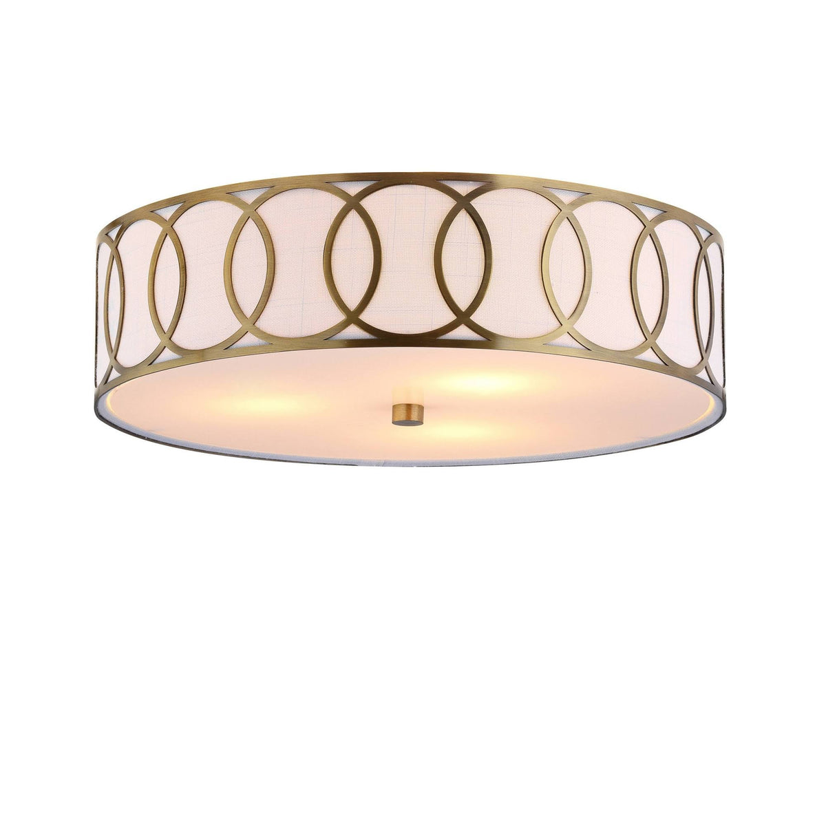 15.5x22 Metal Flush Mount Brass O278312