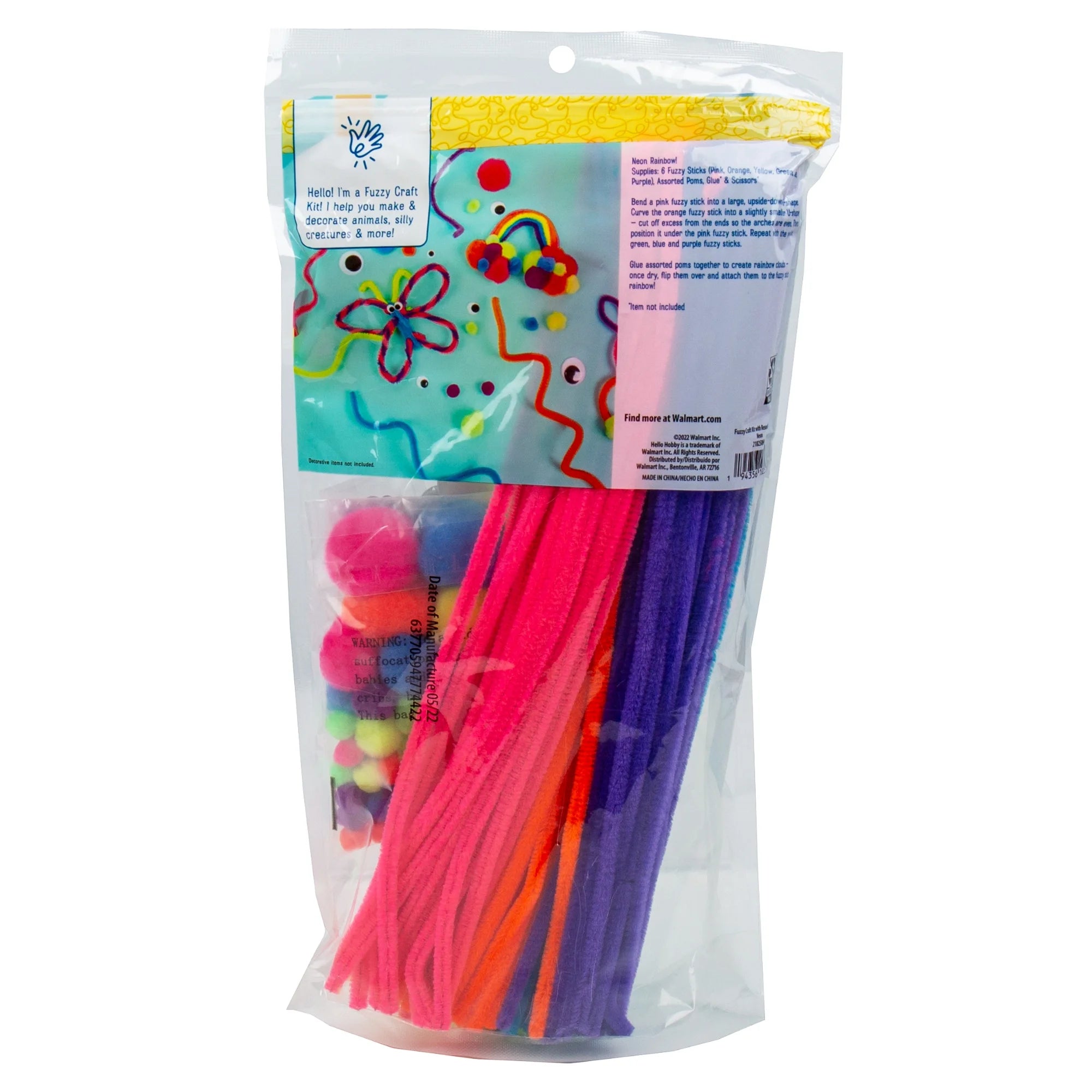 Neon Fuzzy Craft Kit Y1105