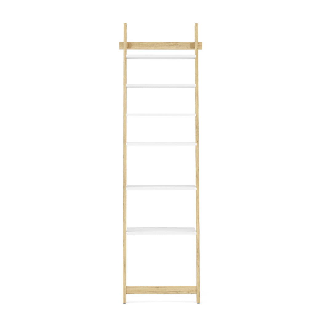 White Pine 6 Shelves Ladder Bookcase O83659