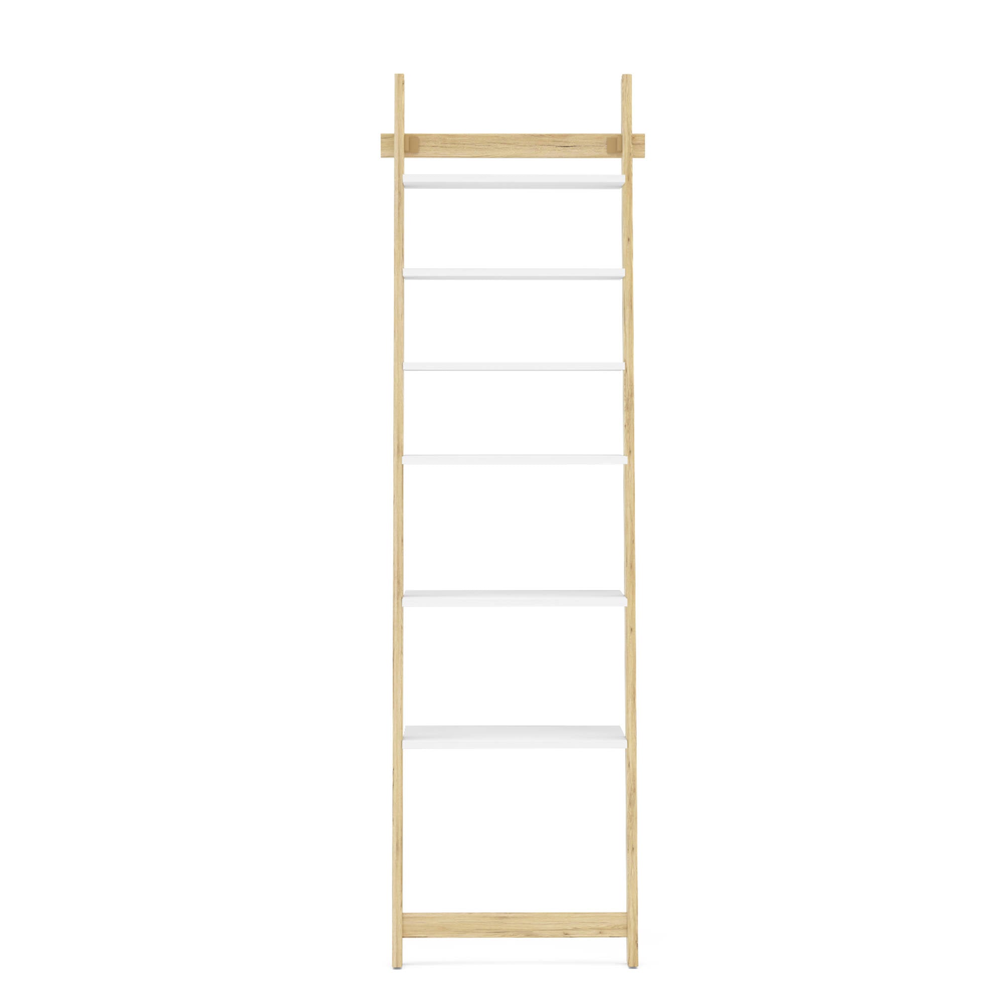 White Pine 6 Shelves Ladder Bookcase O83659