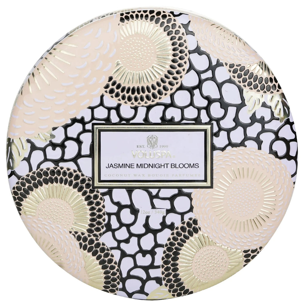 Jasmine Midnight Blooms 3 Wick Tin Candle 12oz H803080