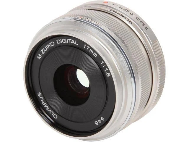 Silver Wide-Angle Prime Lens for Micro Four-Thirds Interchangeable Lens Cameras J706689