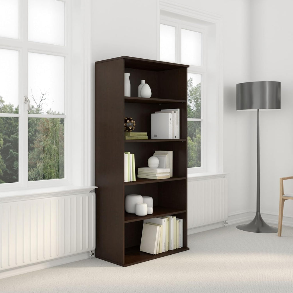 5 Shelf Bookcase in Mocha Cherry F34737
