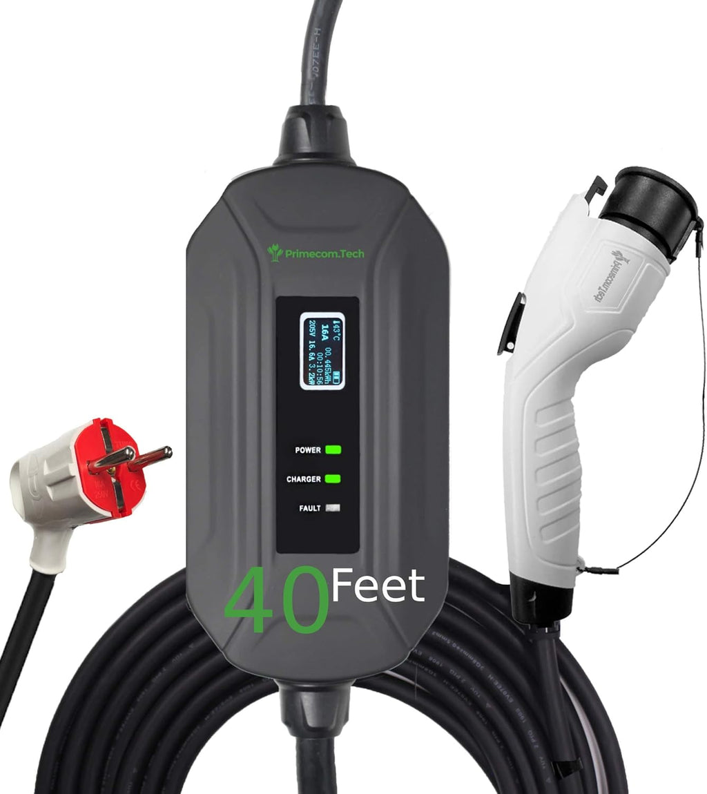 Portable Level 2 Electric Vehicle Charger, 16Amp, 35 Feet K97148