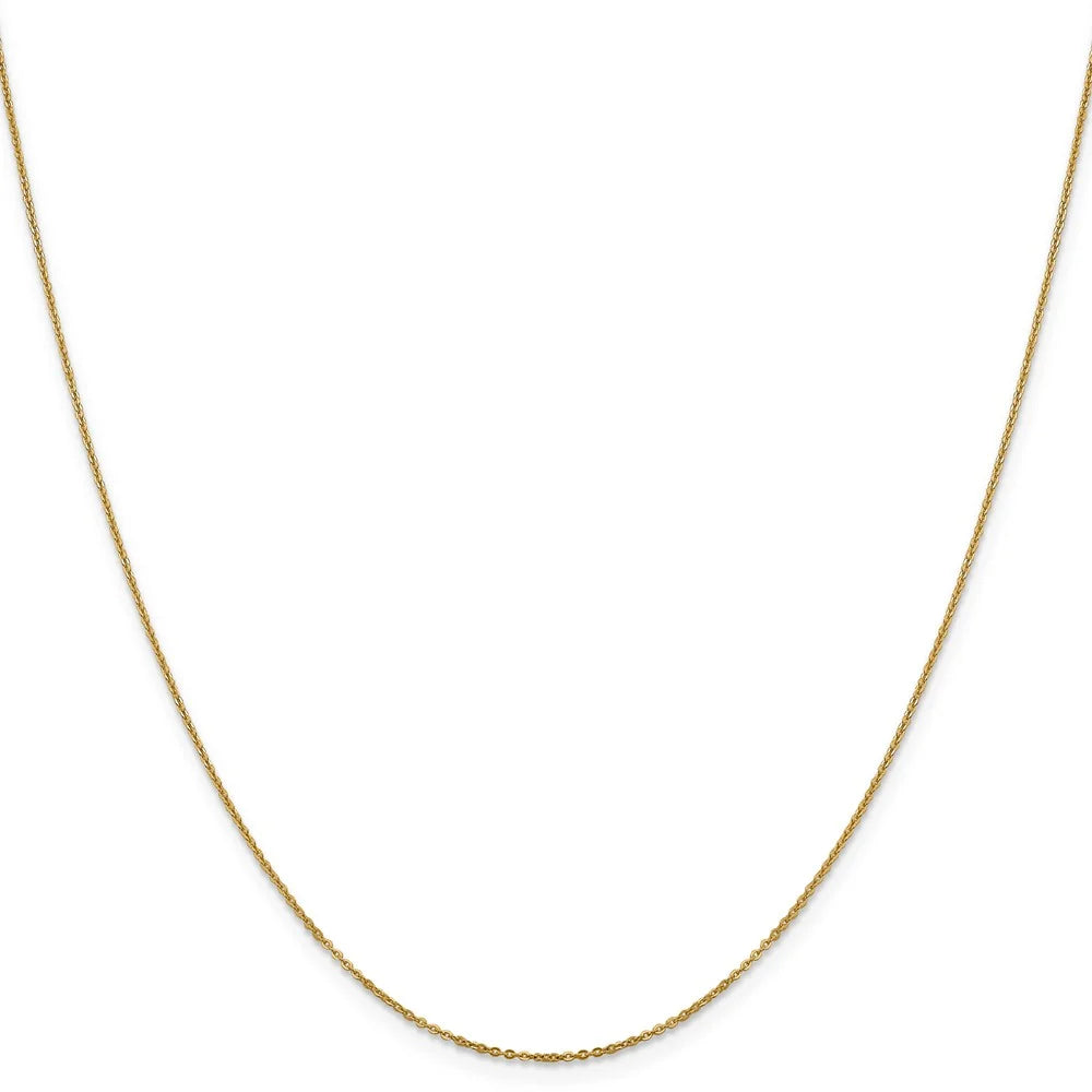 14kt Yellow Gold 1.1mm Flat Cable Chain 16 inch Lobster Clasp D62948