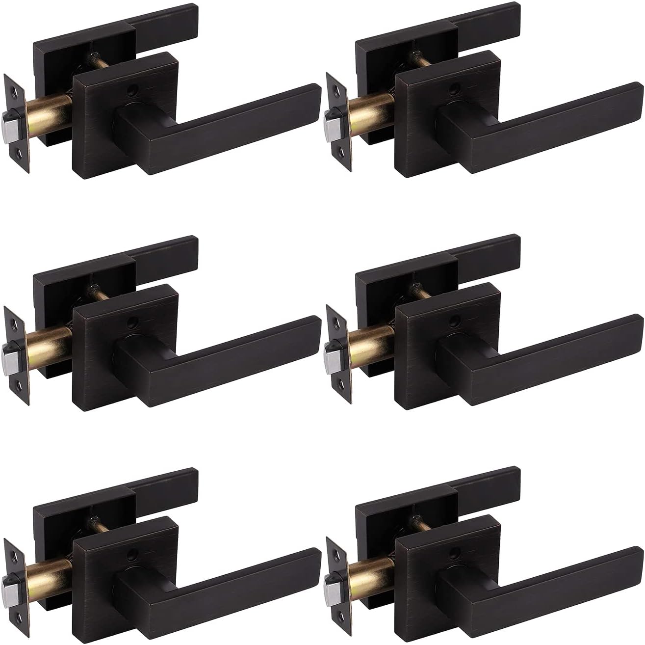 Brushed Bronze Zinc Alloy Door Lever Lock Q581617