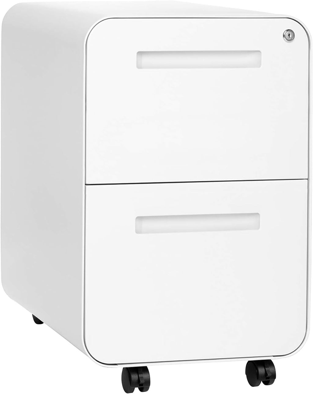 White 2-Drawer Mobile File Cabinet E4485