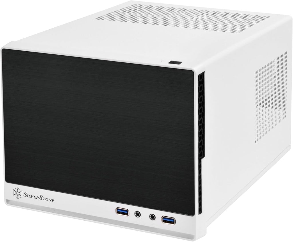 White & Black Mini-ITX Computer Case with Mesh Front Panel U25625