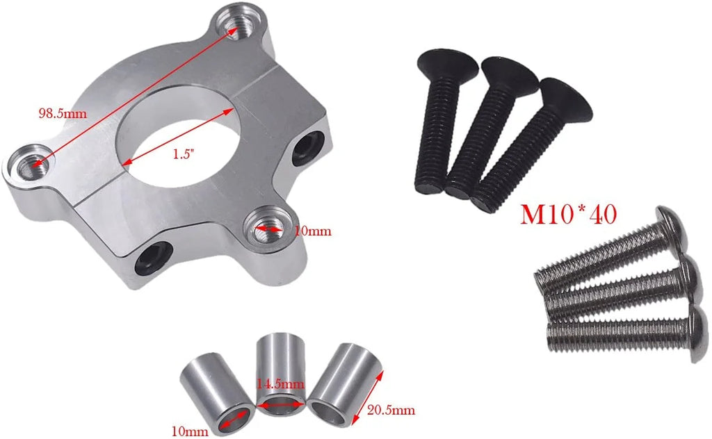 CNC Silver 44T Sprocket With 1.5" Adapter For 60cc 66cc 80cc Motorized Bicycle N26184