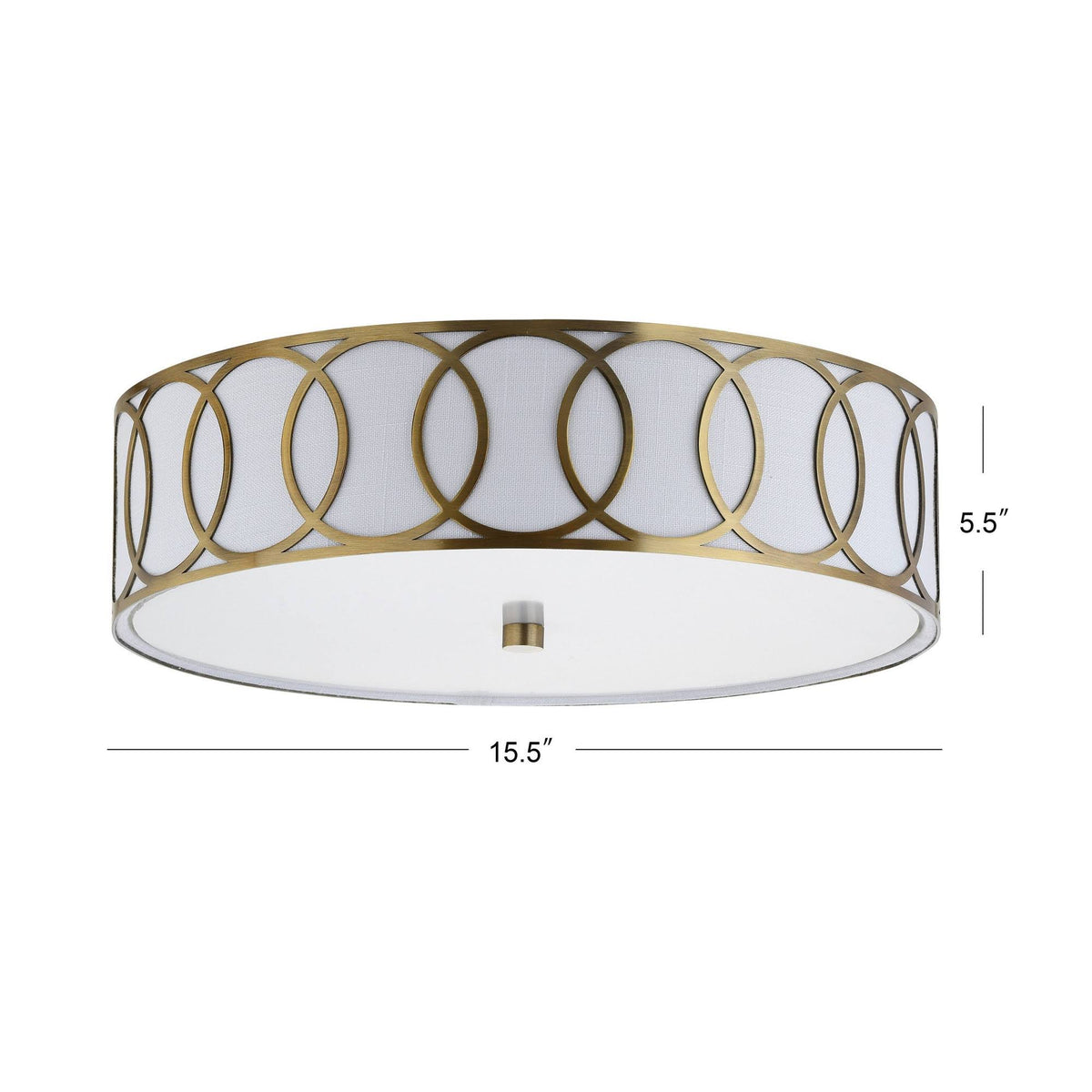15.5x22 Metal Flush Mount Brass O278312