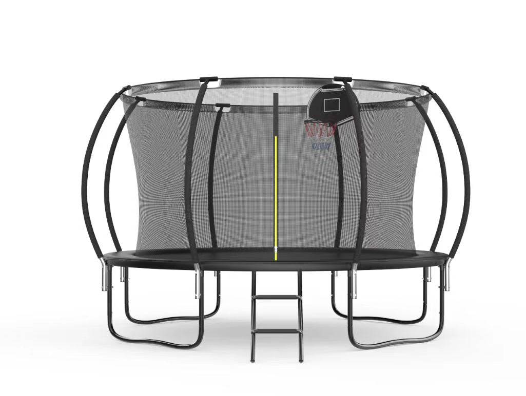12FT Trampoline with Steel Ladder & 1200lbs Capacity Enclosure Net D98988