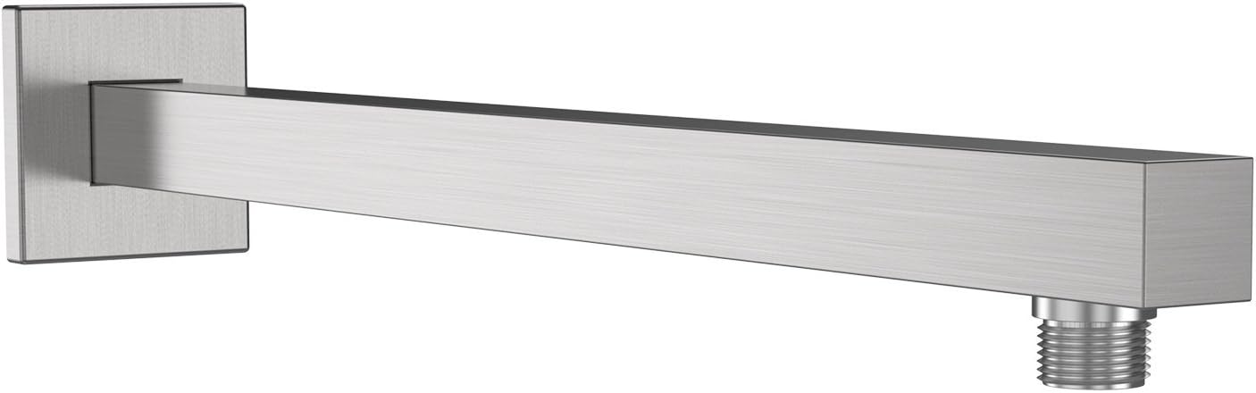 Brushed Nickel 16 Inches Shower Extension Arm with Flange, Pack of 2 K830130