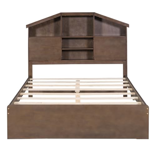 Grey Twin Size Solid Wood Canopy Daybed with 3 Storage Drawers V1205