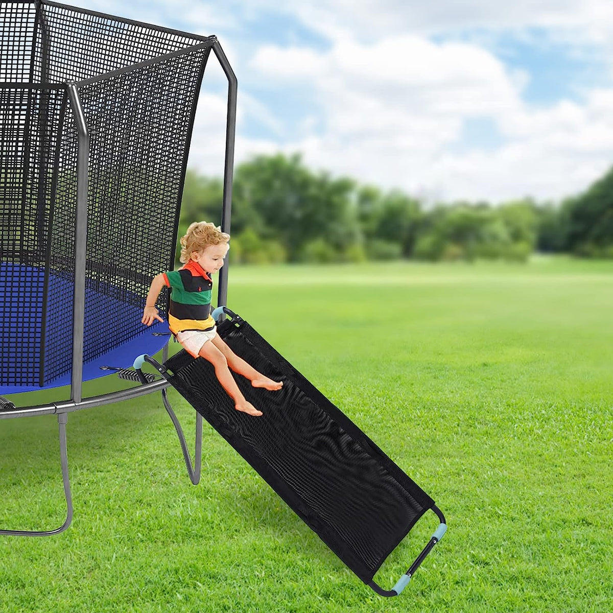 Kids Trampoline with Slide and Ladder 165lbs Capacity I181680