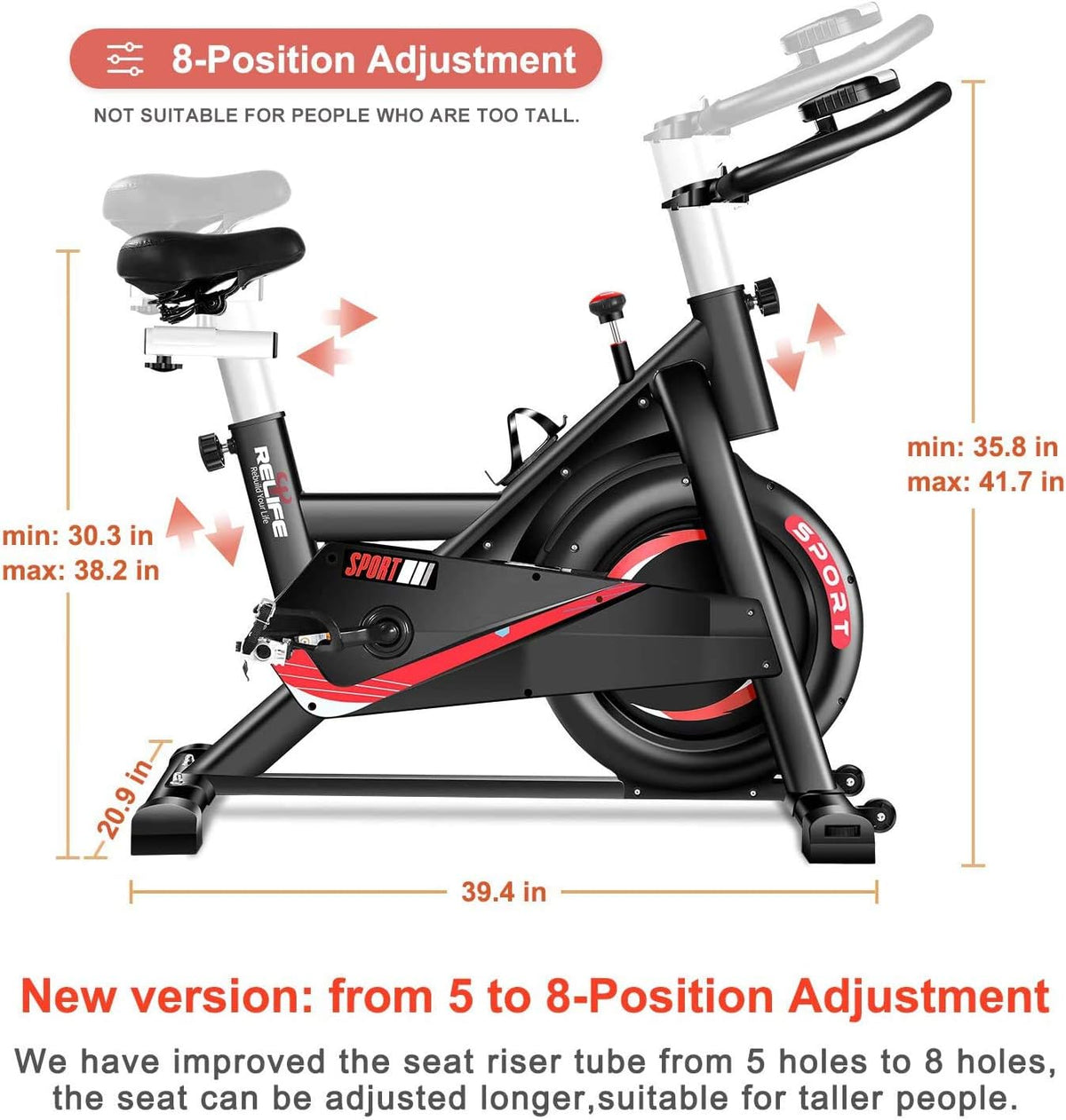 Exercise Bike Indoor Cycling Bike Stationary Flywheel Bicycle with Resistance X684661