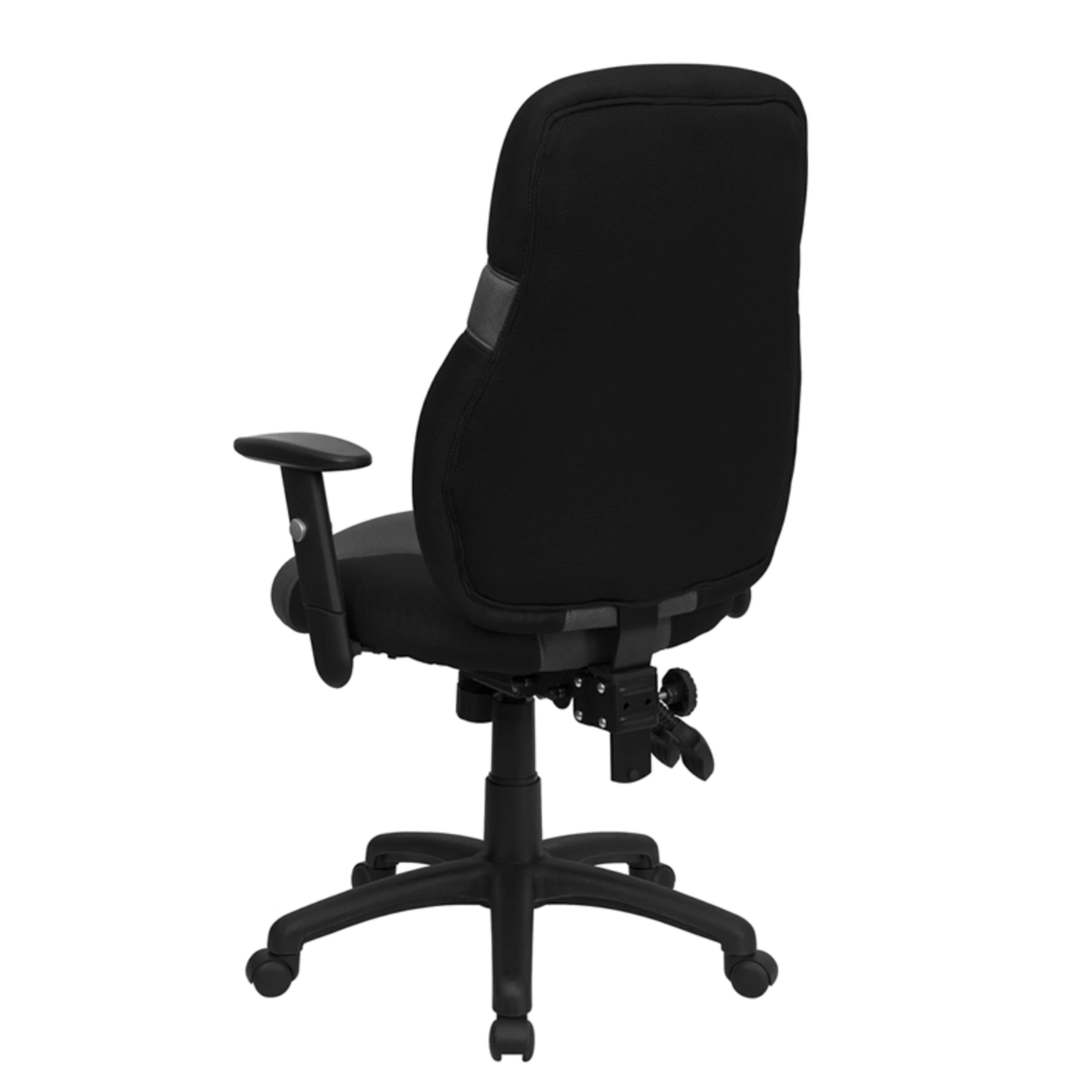 Black and Gray Mesh Swivel Task Office Chair with Adjustable Arms M231341