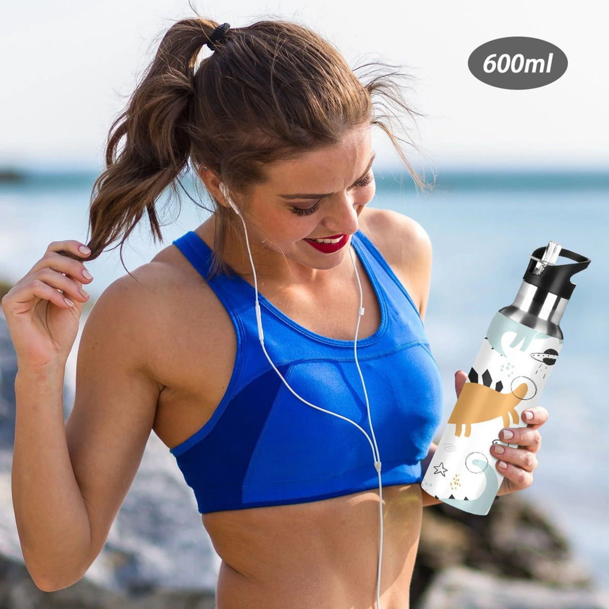 Stainless Steel Insulated Water Bottle with Straw Lid Z649286