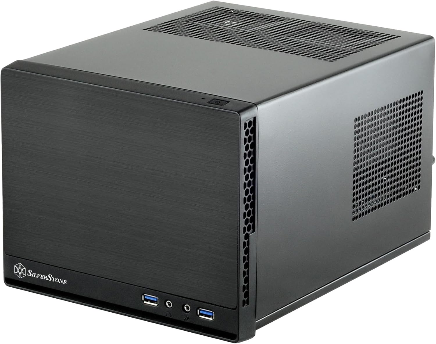 White & Black Mini-ITX Computer Case with Mesh Front Panel U25625