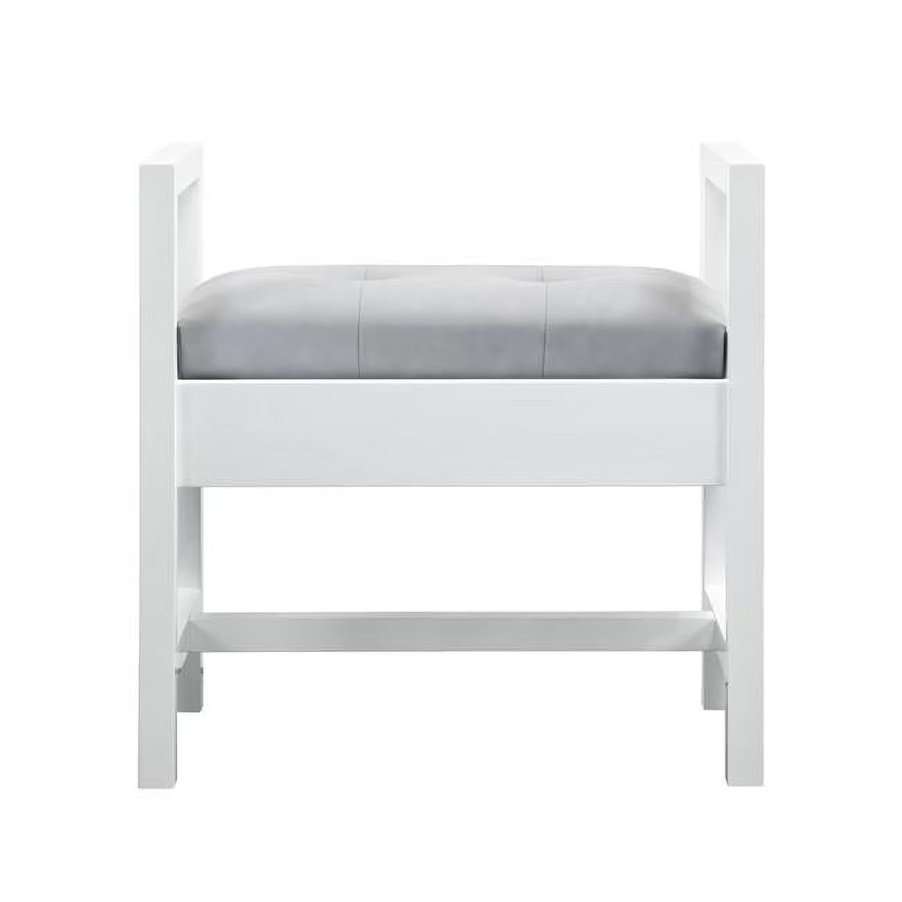 Upholstered Bench, Glossy White H23375