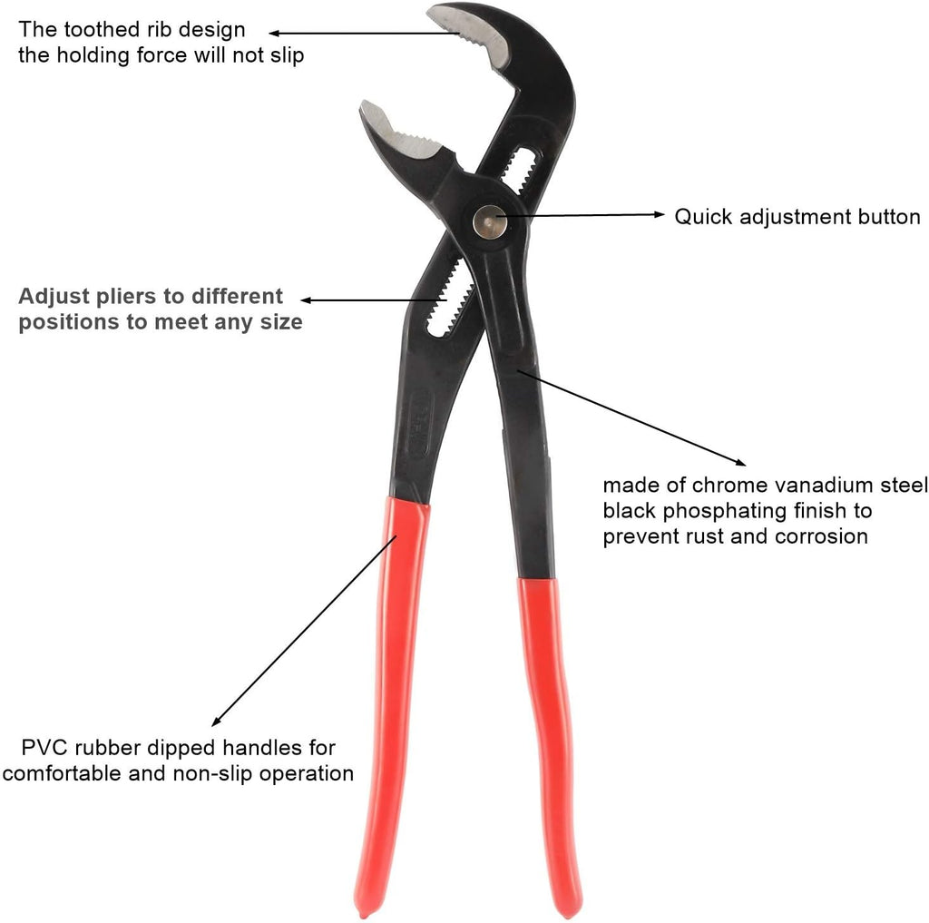 3PCS Water Pump Pliers Set 7Inch, 10Inch, 16Inch E213100