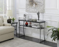 Console Table, Espresso / Slate Gray Frame V93409