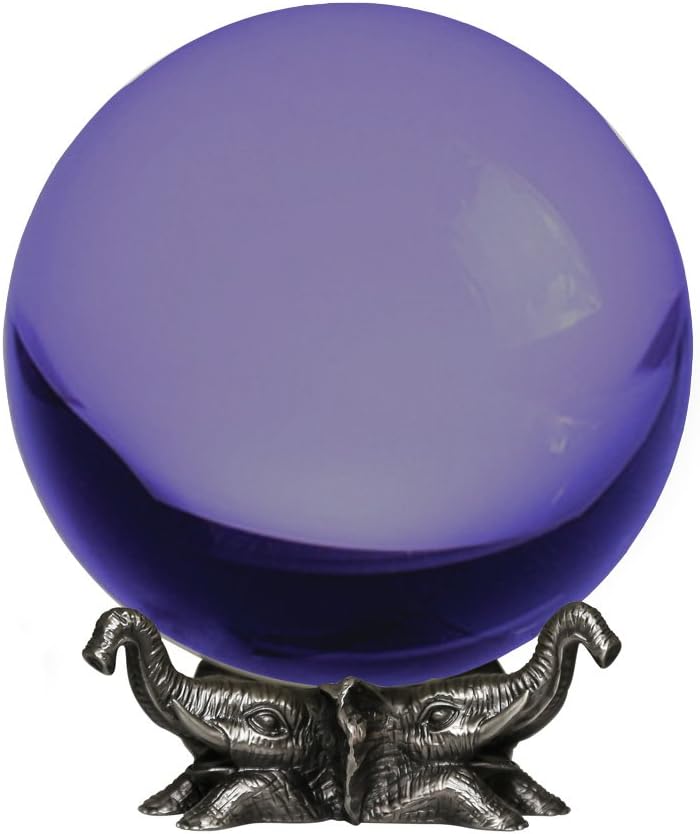 Clear Crystal Ball with Elephant Stand L471