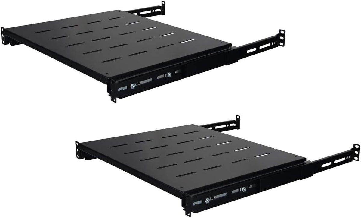 Heavy Duty Steel 1U 19'' Vented Shelf 2 Pack V9236