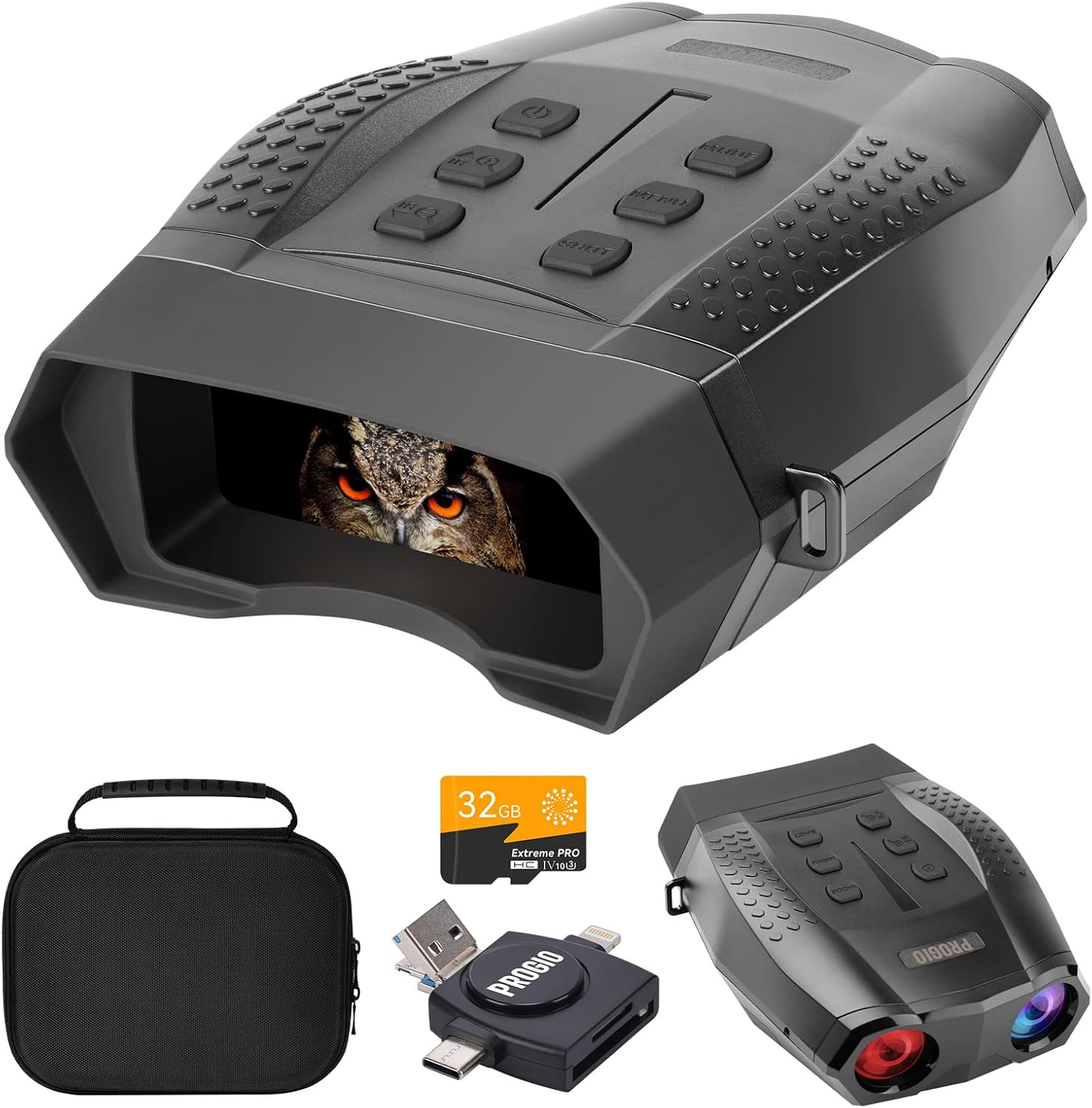 Night Vision Binoculars Infrared Goggles 1080p Full HD Video 1312FT Viewing Range 2.5” LCD 32G Memory Card N788