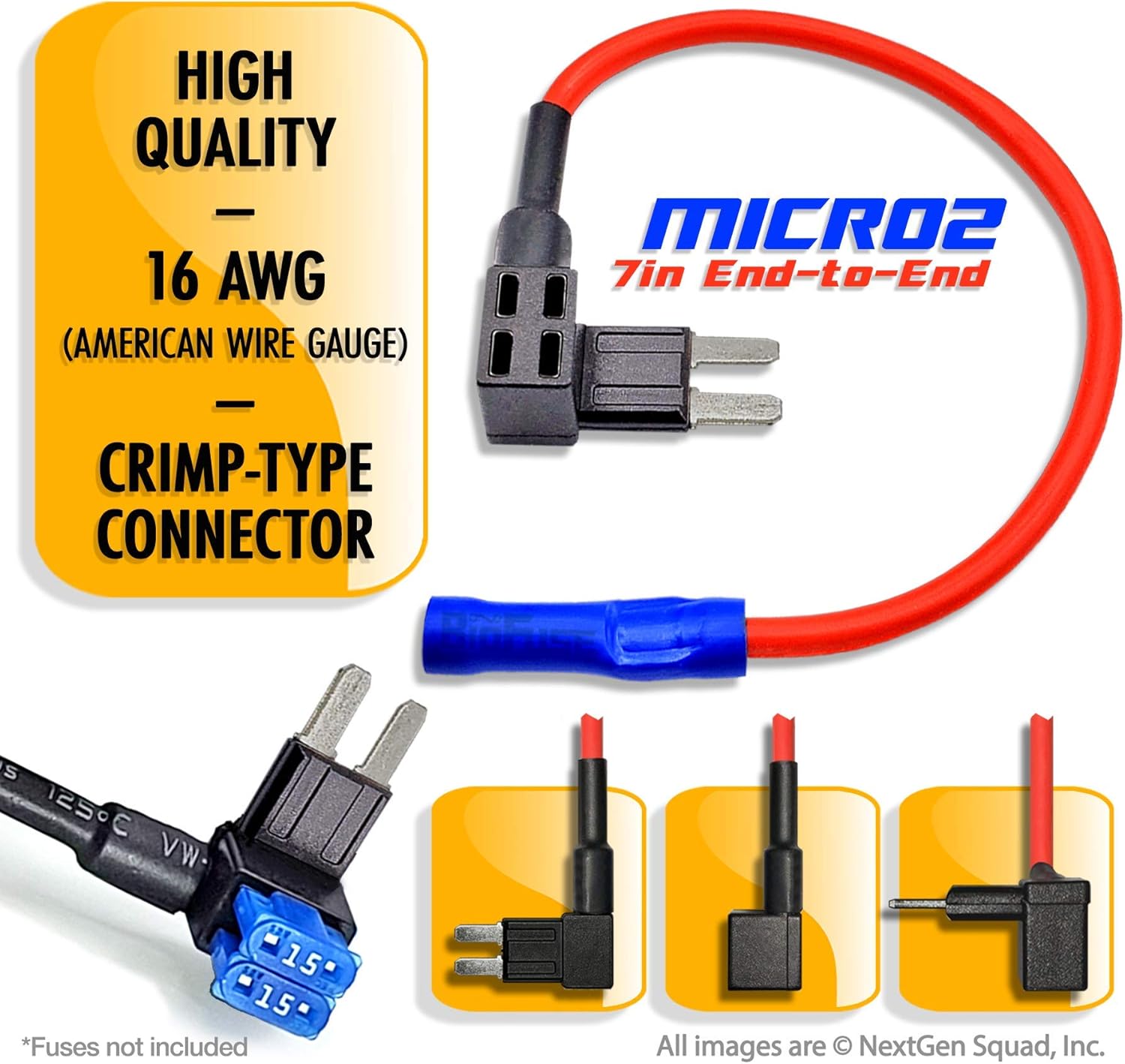 12V Micro2 50 Piece Add-a-Circuit Car Fuse Tap and Holders Pack V709