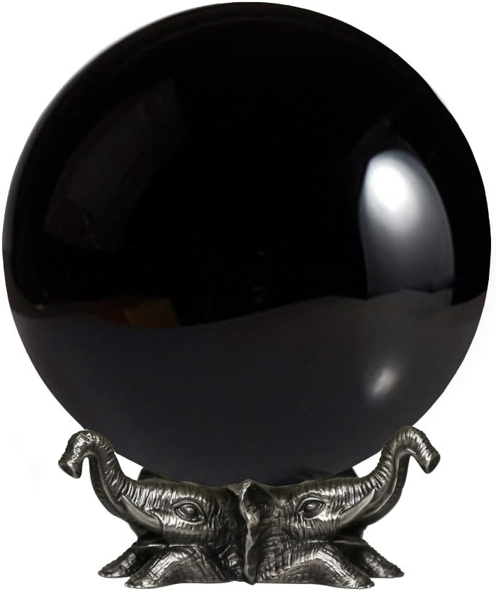 Clear Crystal Ball with Elephant Stand L471