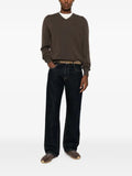 Fedeli V-neck ribbed-trim sweater